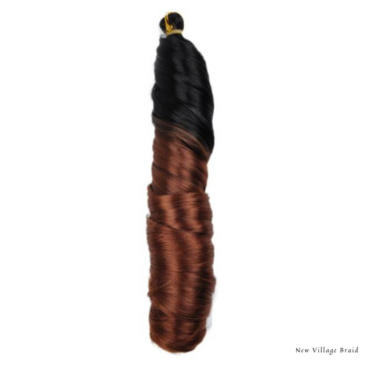 Non-toxic French curl braiding hair extensions by New Village Braid