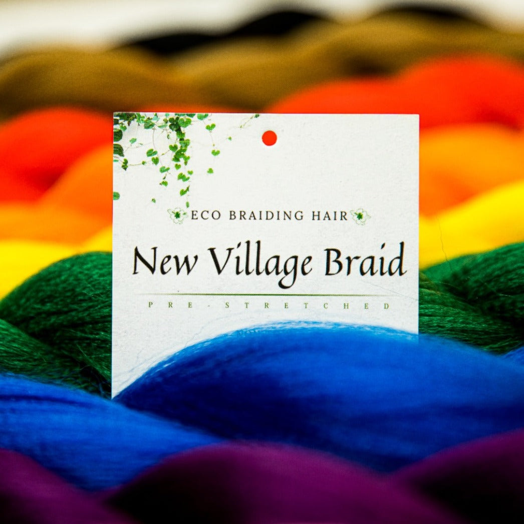 New Village Braid gift card + rainbow hair colors